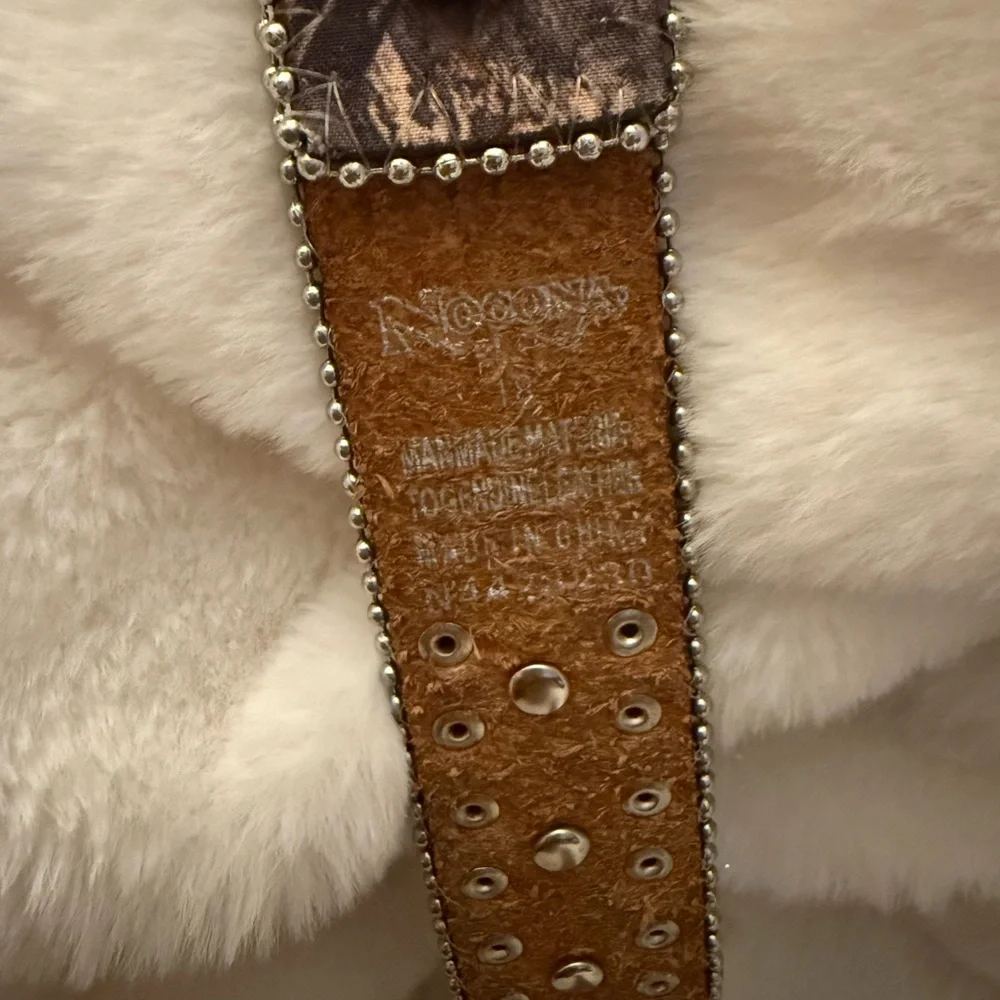 Nocona Black and Silver Western Belt